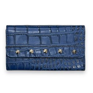 Jessica Simpson Blue Croc Wallet